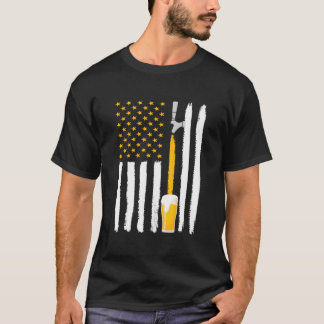 T-shirt Bière artisanale Drapeau américain Usa 4 juillet B