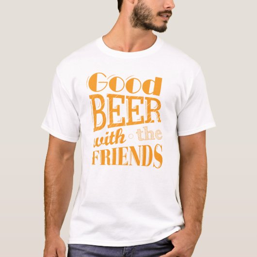 T-shirt Bière avec meilleur ami (Devant)