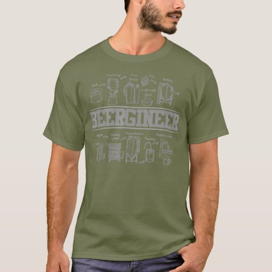 T-shirt Bière Beergineer (Devant)