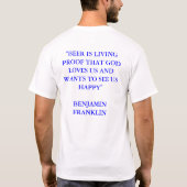 T-SHIRT BIÈRE BENJAMIN FRANKLIN - CITATION (Dos)