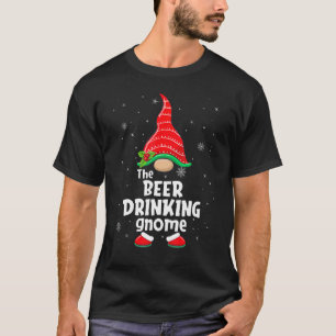 T-shirt Bière Boire Gnome Matching Family Group Christma