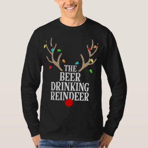 T-shirt Bière Boire renne Correspondant Famille Noël P