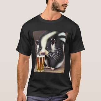 T-shirt Bière Boire Skunk Drunk Comme Un Skunk