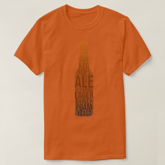T-shirt Bière bouteille Word Art T (Design devant)