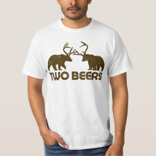 T-shirt Bière, Cerf, Ours. Drôle cadeau pour les amateurs 