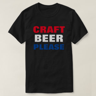 T-shirt BIÈRE CRAFT S'IL VOUS PLAÎT - Rouge Blanc & Bleu