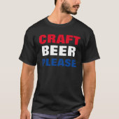 T-shirt BIÈRE CRAFT S'IL VOUS PLAÎT - Rouge Blanc & Bleu (Devant)