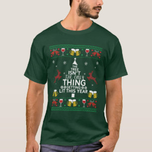 T-shirt Bière D'Arbre Drôle Pour Noël