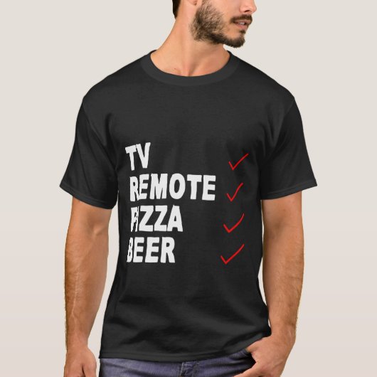 T-shirt Bière de pizza télévisée - (Devant)