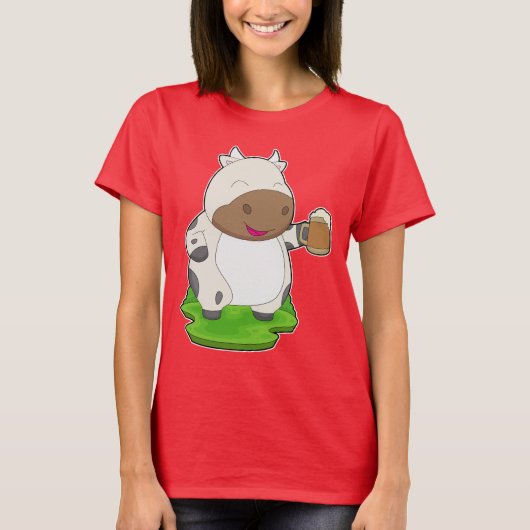T-shirt Bière de vache tasse Bière (Devant)