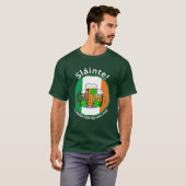 T-shirt Bière drapeau irlandais Jour de la Saint Patrick (Devant entier)
