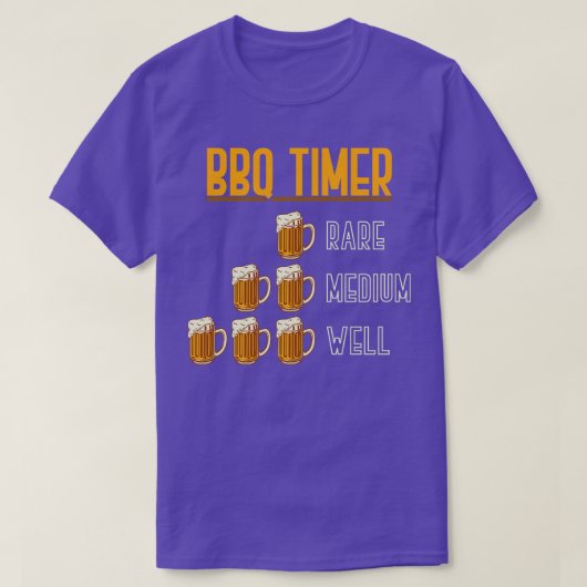 T-shirt Bière du minuteur BBQ (Design devant)