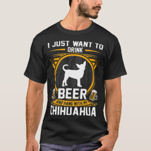 T-shirt Bière Et Accrochez-Vous À Mon Amoureux des chiens 