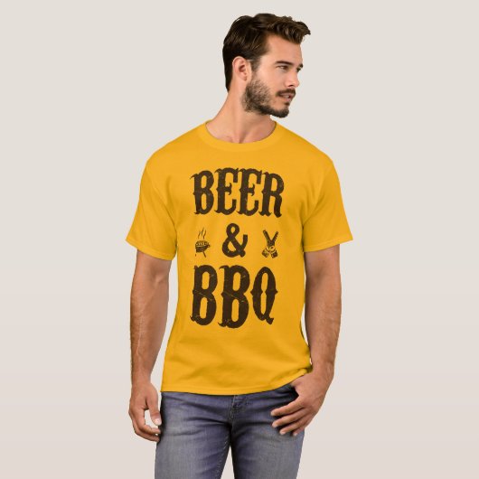 T-shirt Bière et BBQ (Devant entier)
