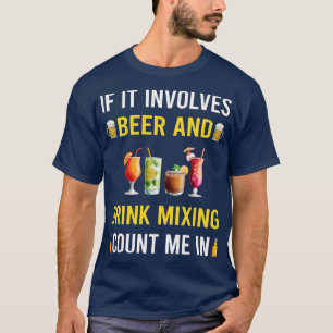 T-shirt Bière Et Boire Mixte Mixologue Mixologie Cocktail