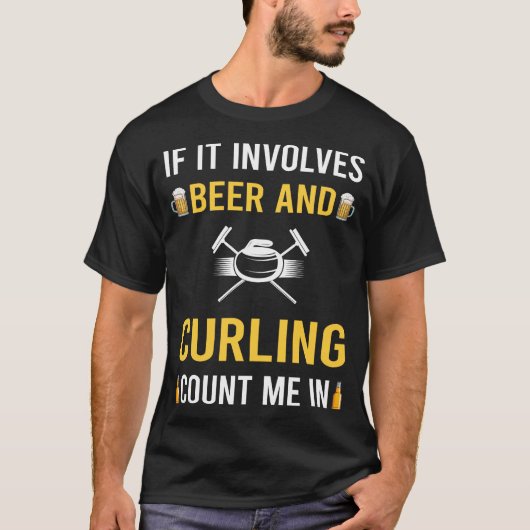 T-shirt Bière Et Curling (Devant)