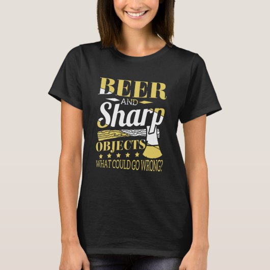 T-shirt Bière Et Objets Sharp Bois Ouvriers Pub Crawl (Devant)
