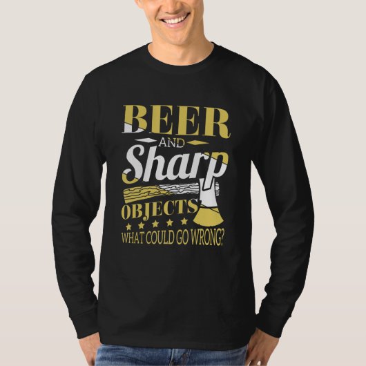 T-shirt Bière Et Objets Sharp Bois Ouvriers Pub Crawl (Devant)