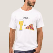 T-shirt Bière et pizza (Devant)