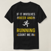T-shirt Bière Et Runner Run Runner (Design devant)