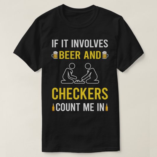 T-shirt Bière Et Vérificateurs (Design devant)