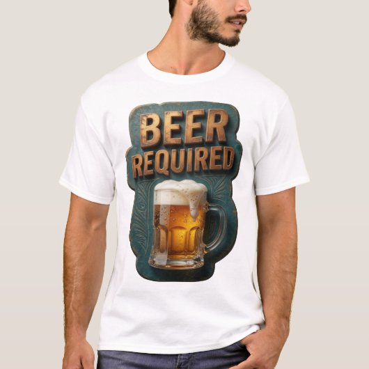 T-shirt BIÈRE FRAÎCHE REQUISSE Impression (Devant)