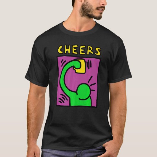 T-shirt Bière graphique 80s Pop Parody (Devant)