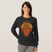 T-shirt Bière - Hops Beard - Beer Garden Retro Sunset (Devant entier)