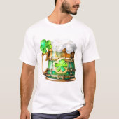 T-shirt Bière irlandaise chanceux shamrock trèfle 3D Sláin (Devant)