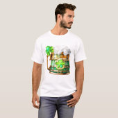 T-shirt Bière irlandaise chanceux shamrock trèfle 3D Sláin (Devant entier)