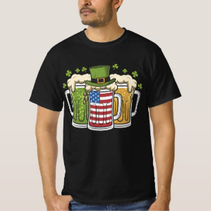 T-shirt Bière irlandaise Irlande États-Unis Drapeau améric