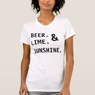 T-shirt Bière. Lime. Soleil.