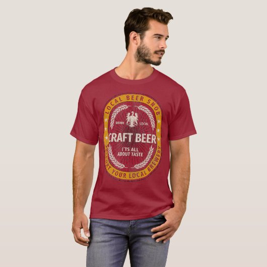 T-shirt Bière locale Snob Artisanat Bière Boire Bière loca (Devant entier)