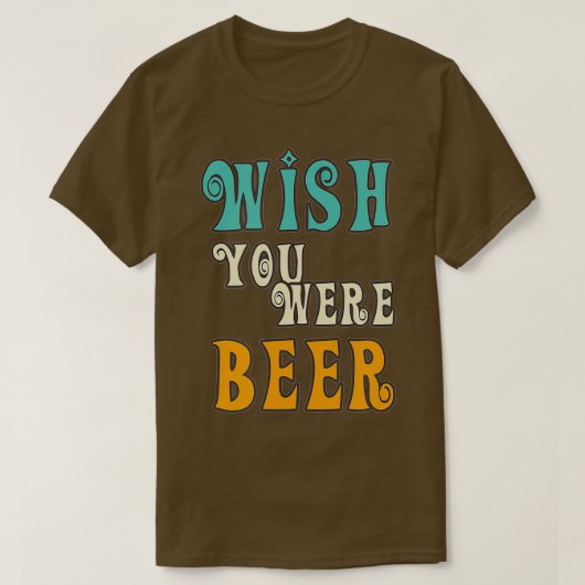 T-shirt Bière Lover - Souhaitez Que Vous Étiez Bière Retro (Design devant)