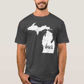 T-shirt Bière Michigan pour Michiganders qui aiment la bra
