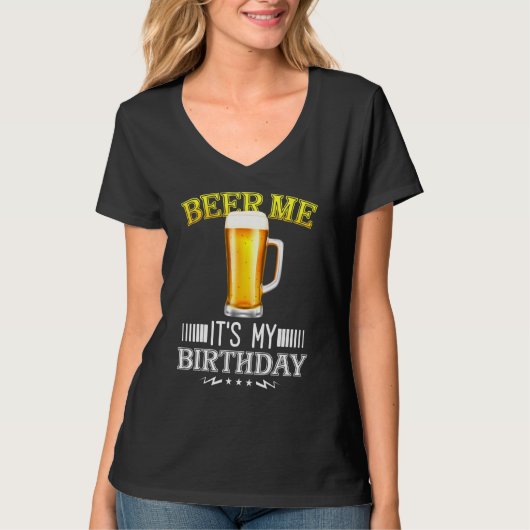 T-shirt Bière Moi C'Est Mon Anniversaire B Jour Bière (Devant)