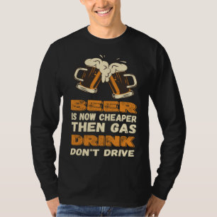 T-shirt Bière Moins Cher Alors Gaz Drôle Inflation de gaz