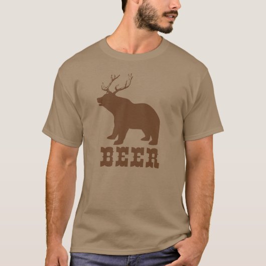 T-shirt Bière (Ours + Cerf) (Devant)