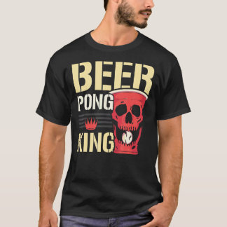T-shirt Bière Pong King Alcool Jeu de boisson Bière Pong