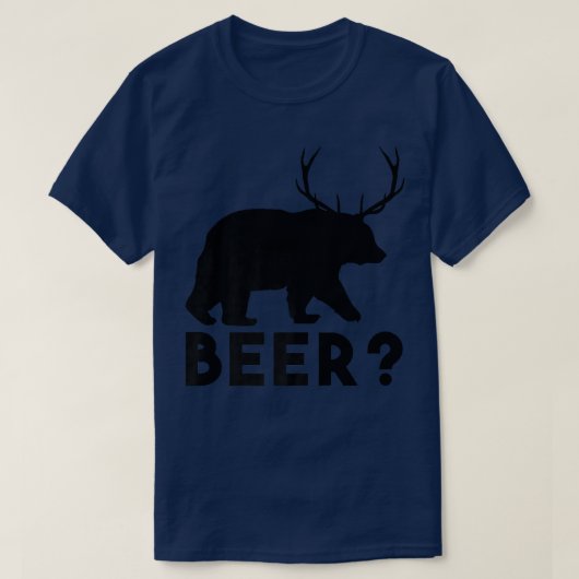 T-shirt Bière Question Mark Ours Cher (Design devant)