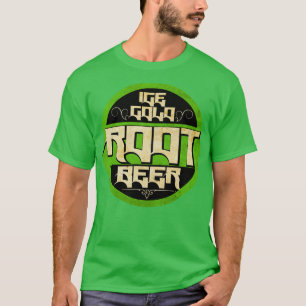 T-shirt Bière racine verte vintage