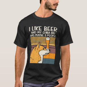 T-shirt Bière Shiba Inu 3 Personnes Animal Animaux Animaux