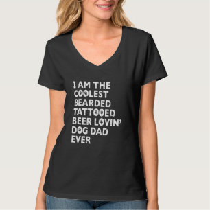 T-shirt Bière tatouée plus froide à coeur aimer Chien Papa