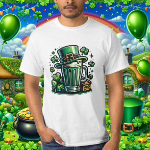 T-shirt Bière verte et Casquette Leprechaun