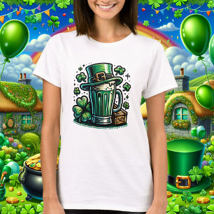 T-shirt Bière verte et Casquette Leprechaun