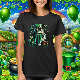 T-shirt Bière verte et Casquette Leprechaun