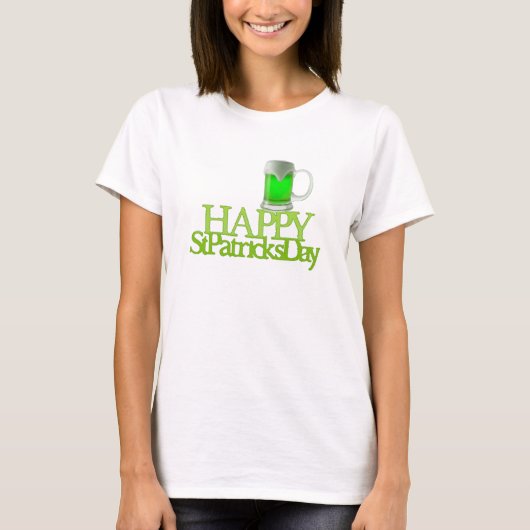 T-shirt Bière verte Joyeuse St. Patrick (Devant)