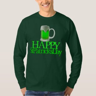 T-shirt Bière verte néon floue joyeuse St. Patrick