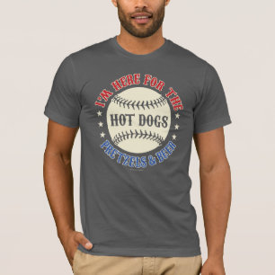 T-shirt Bière vintage de bretzels de hot dogs de base-bal