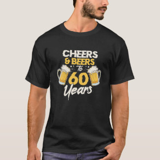 T-shirt Bières à 60 ans 60e anniversaire Soixante